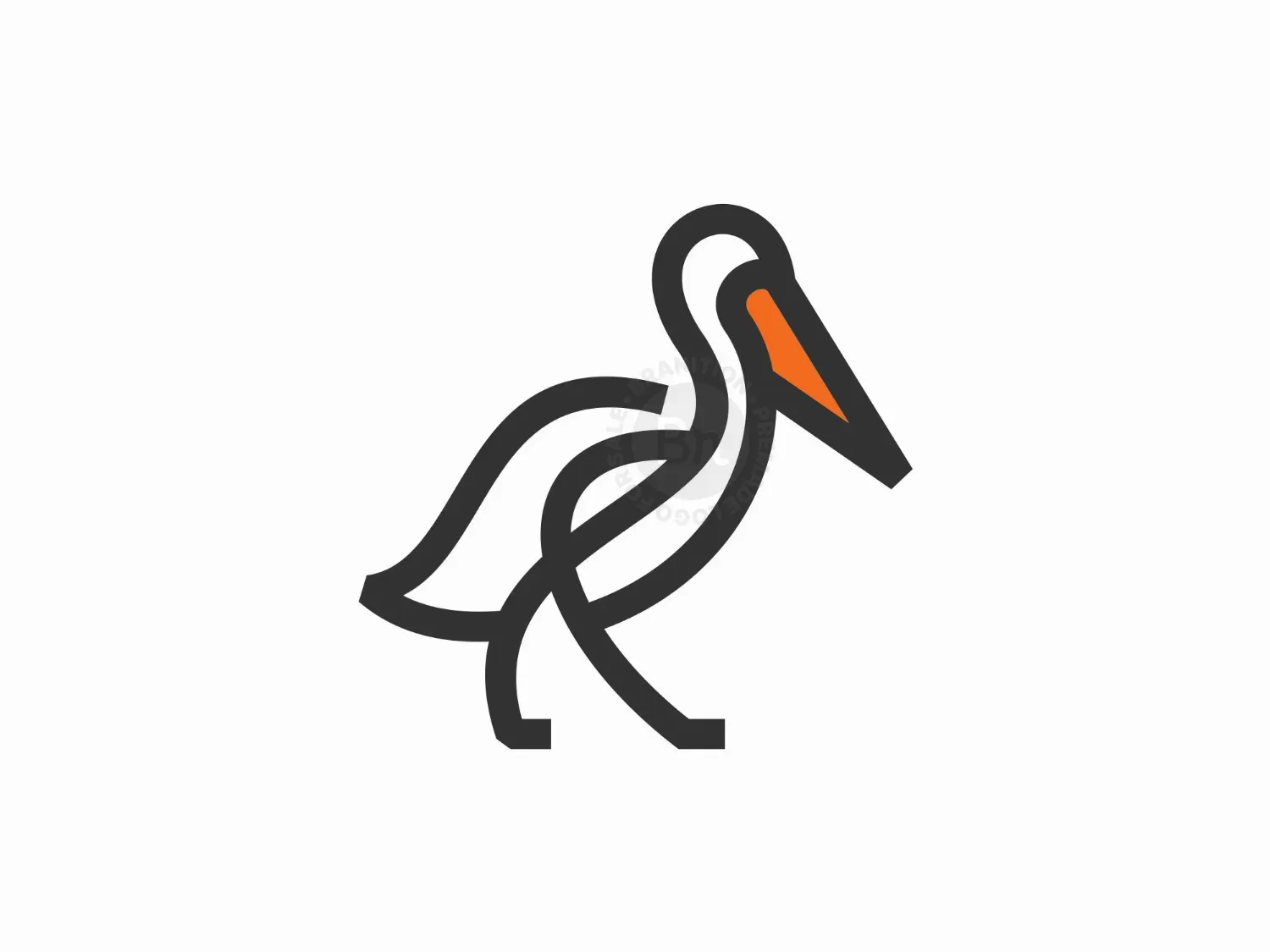 Pelican Simple Line Logo