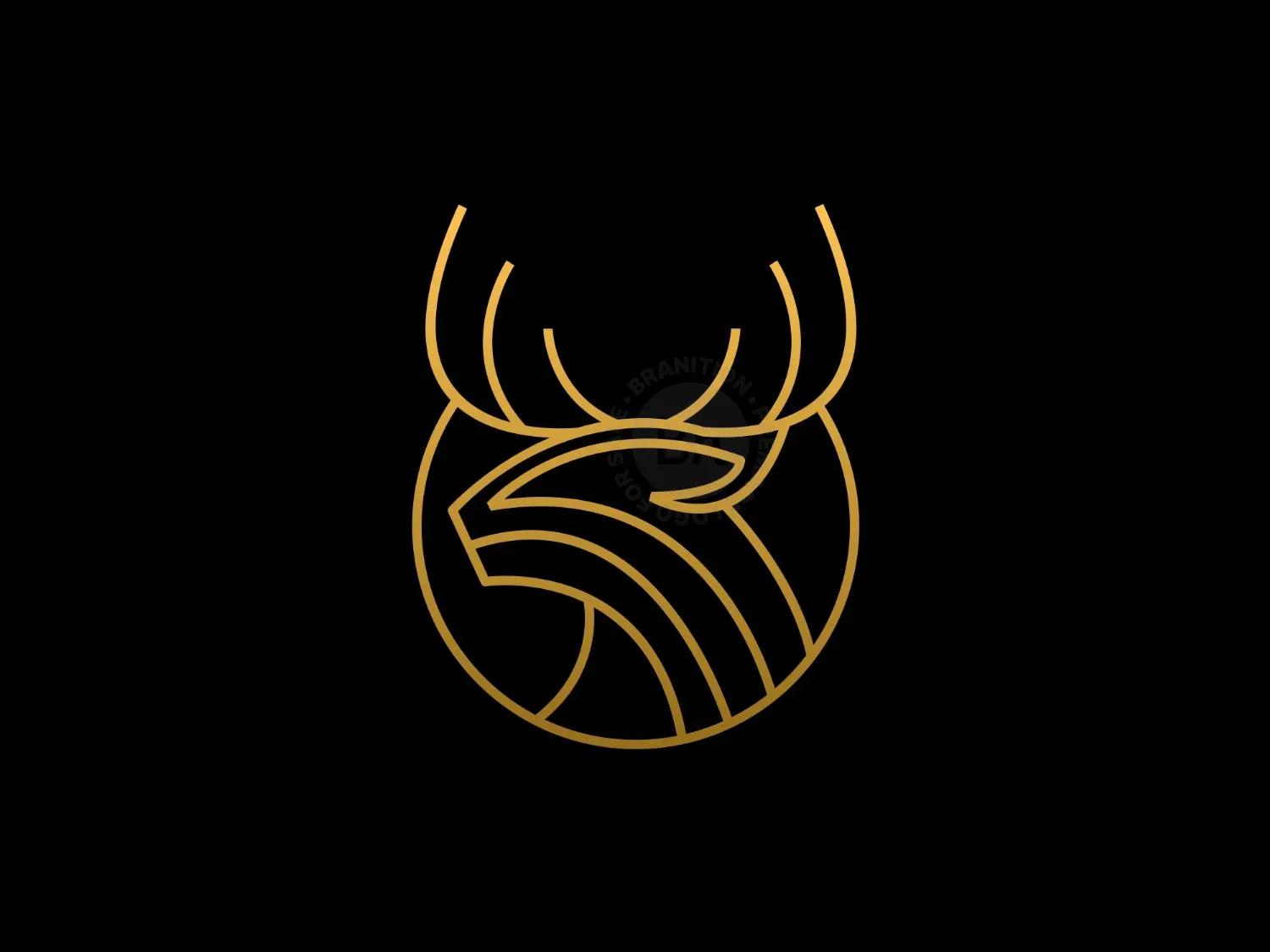 Simple Deer Line Logo