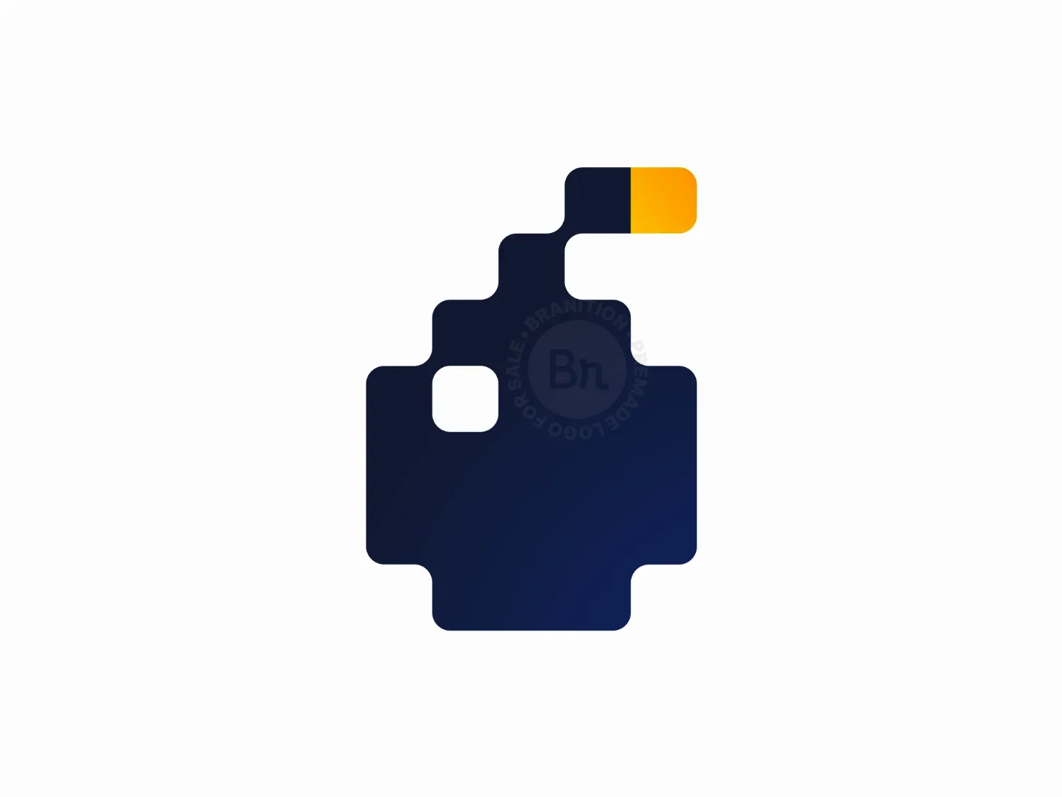 Retro Pixel Bomb Gaming Logo