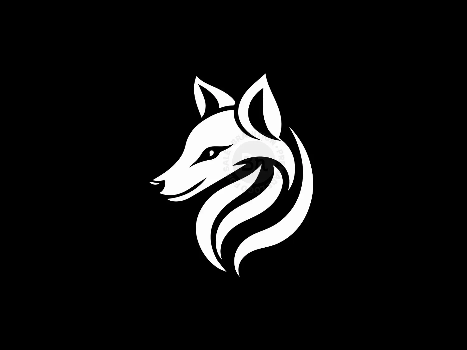 Abstract And Elegant Fox Head Logo