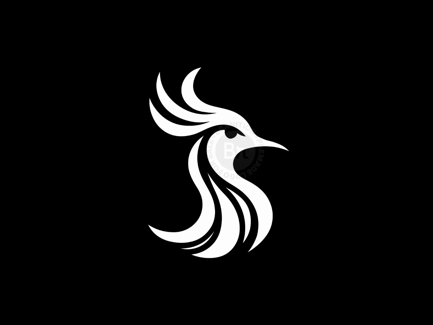 Abstract And Elegant White Bird Logo