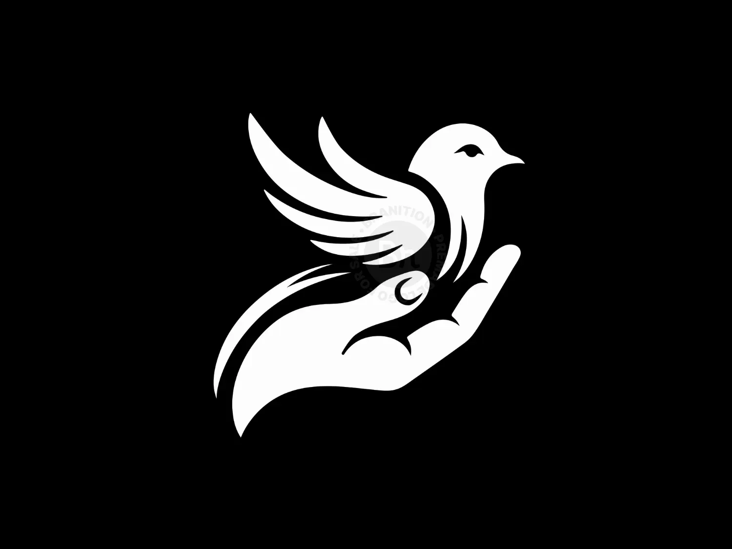 Elegant Bird In Hand Logo