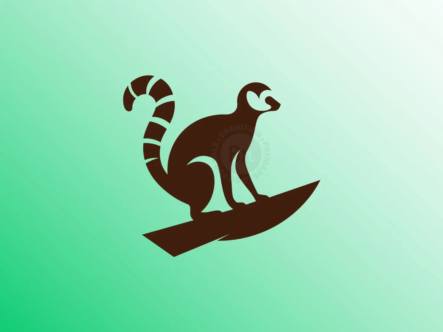 Abstract And Minimalistic Lemur Logo