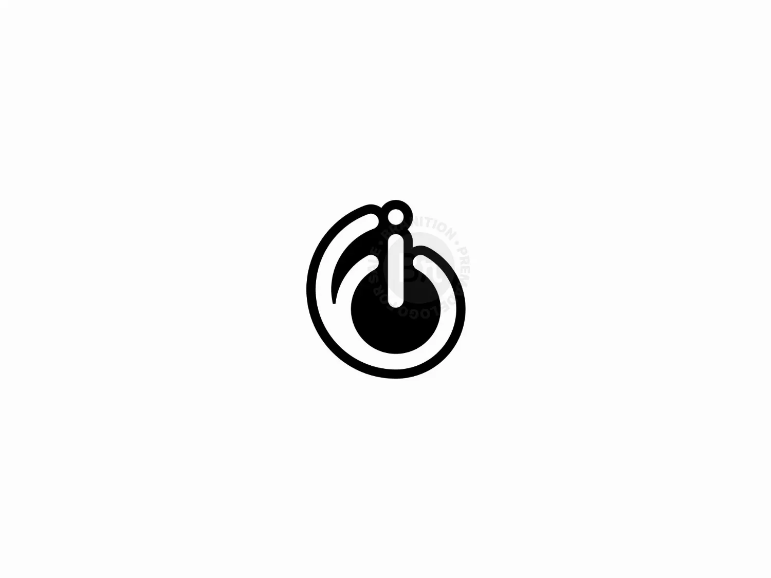 FI Or IF Monogram Power Button Logo