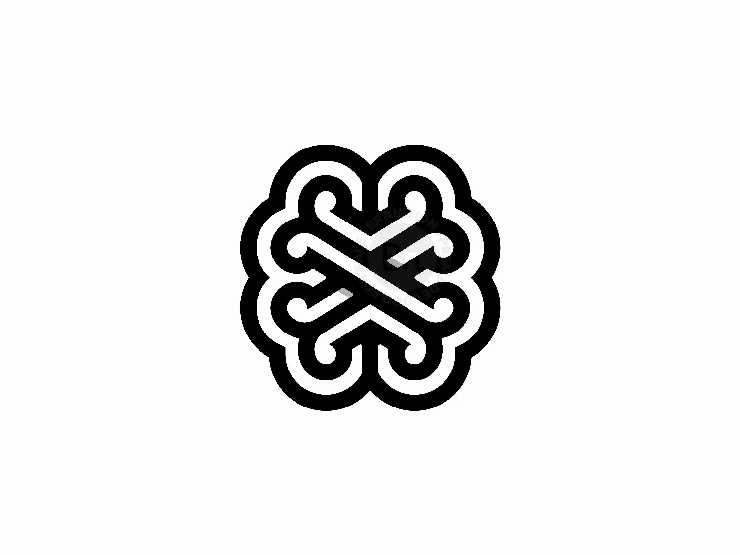 Letter X Brain Logo
