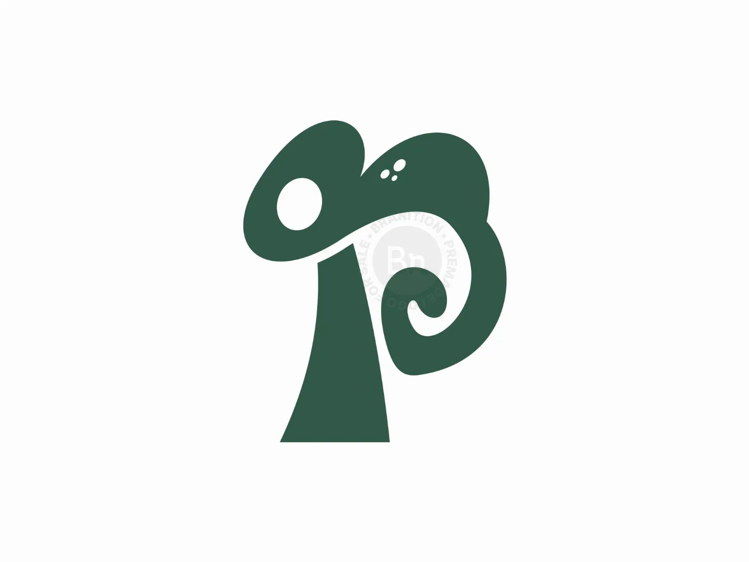 Letter P Chameleon Logo