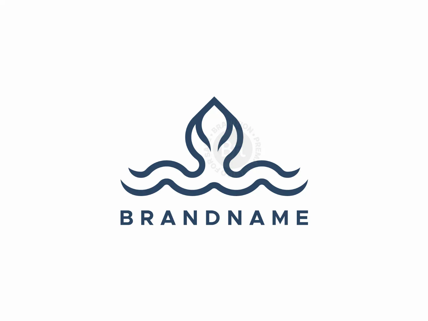 Minimalist Blue Kraken Mark Logo