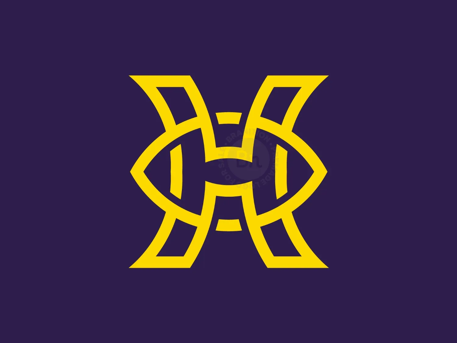 Minimalist Seeing Eye H Letter Logo