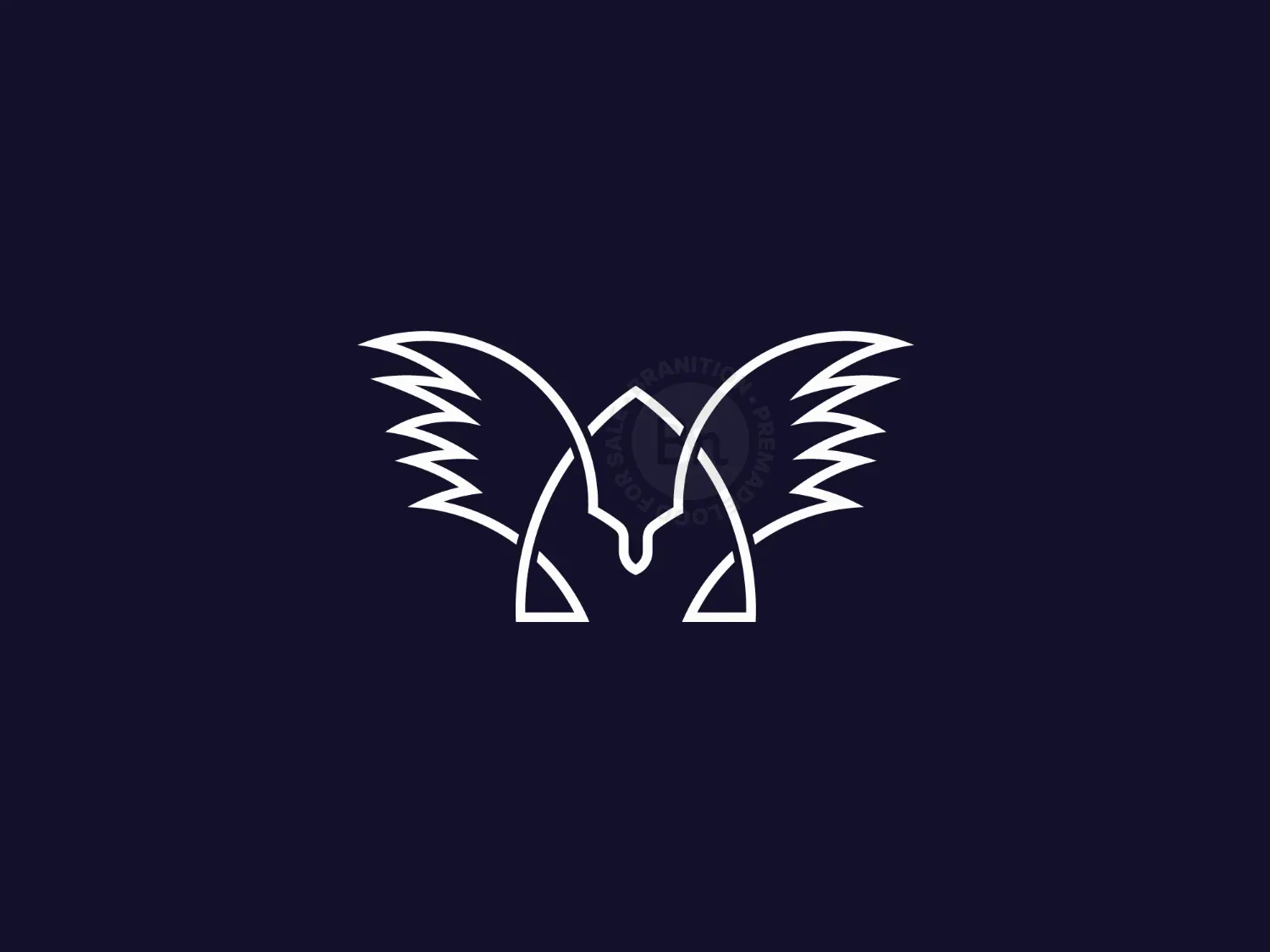 Letter A Eagle Monoline Logo