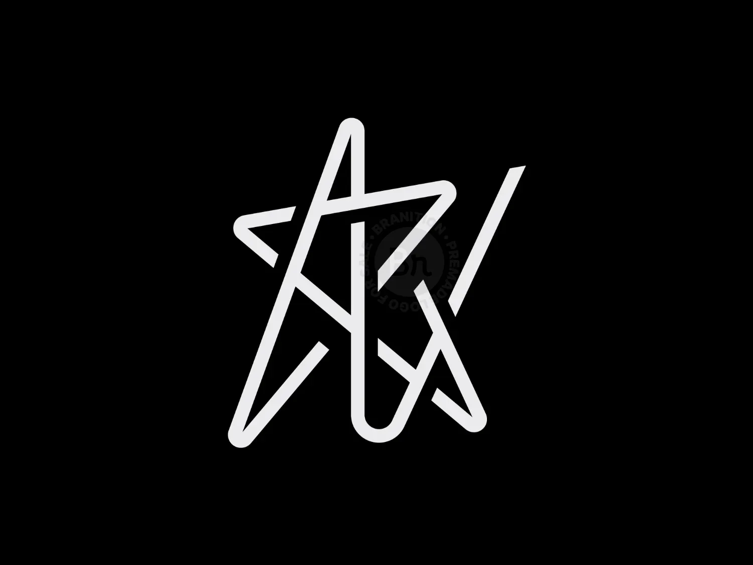 Letter N Star Line Logo