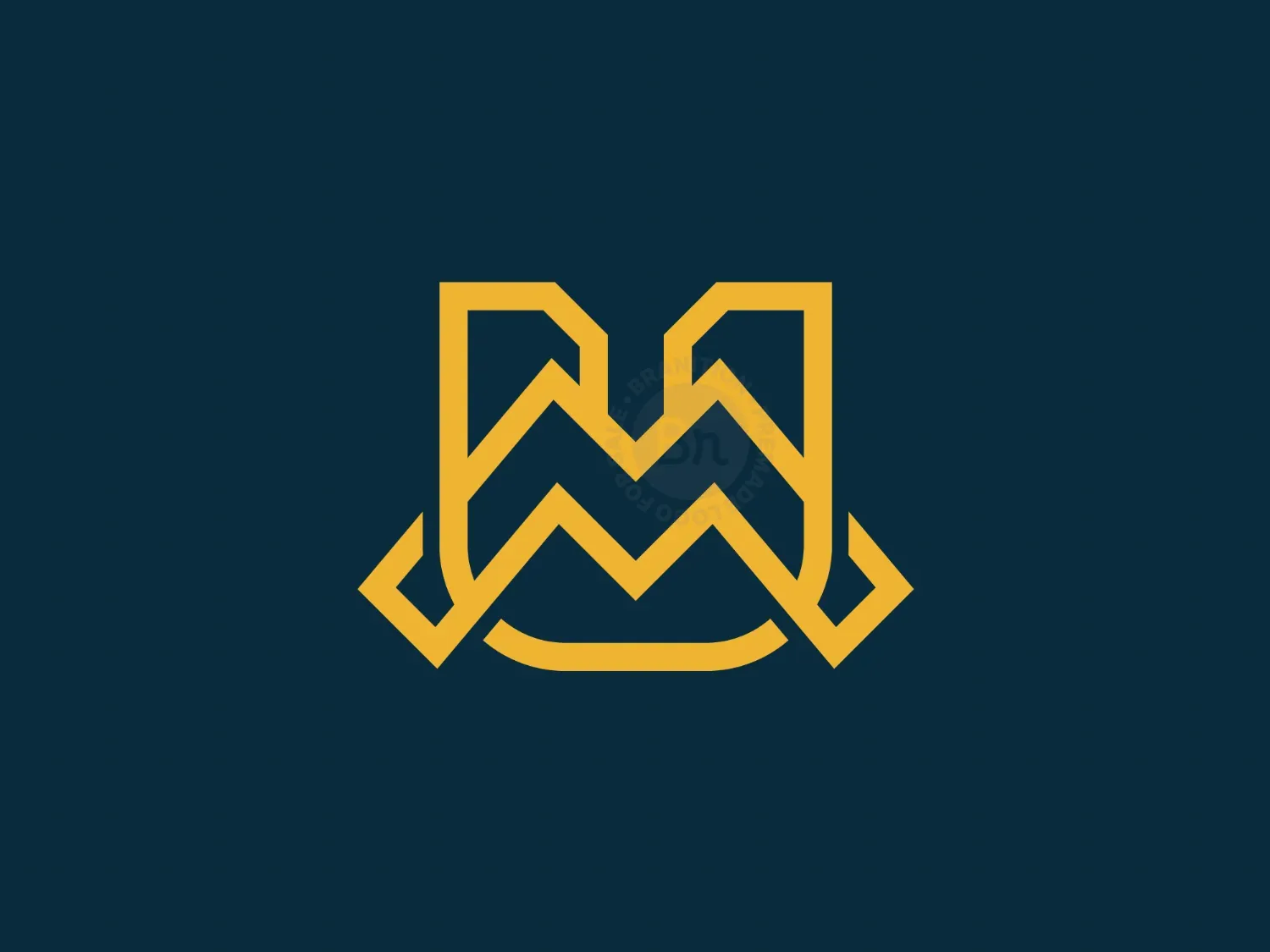 Elegant MU UM Monogram Logo
