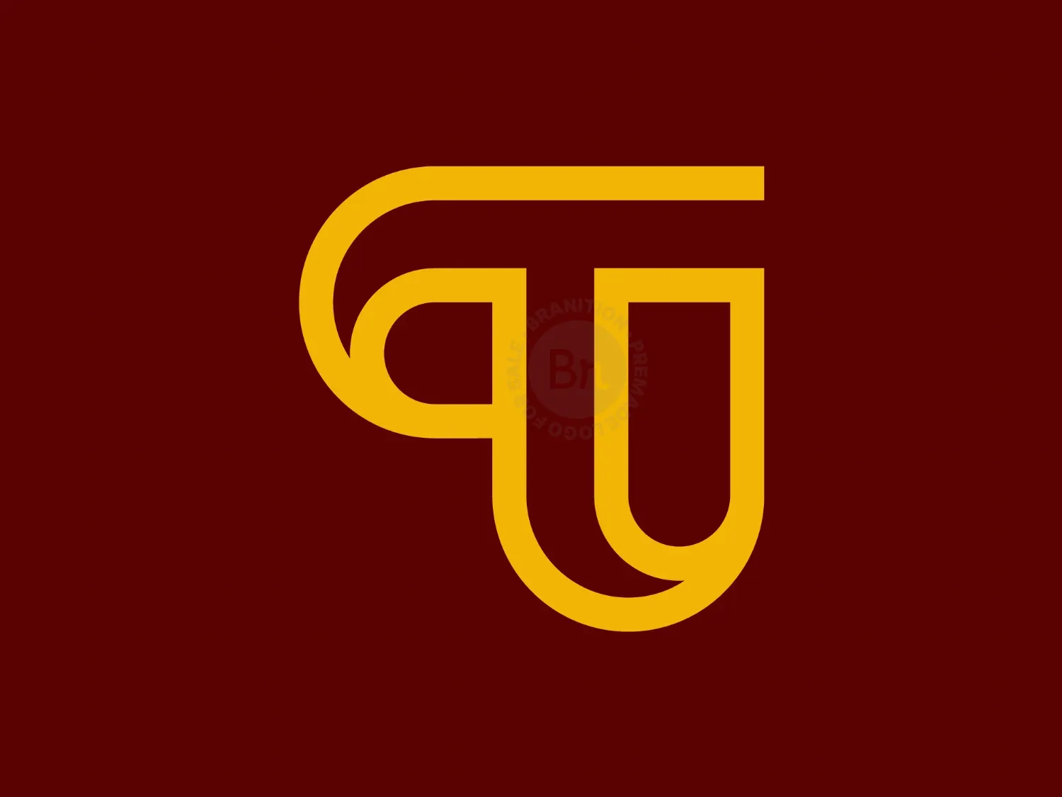 Minimalist Letter T Heart Logo