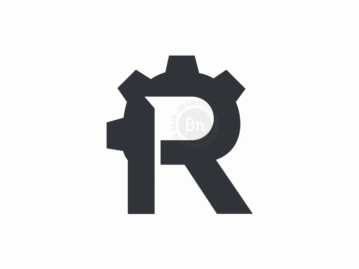 Gear R Logo Or Letter R Connect Logo