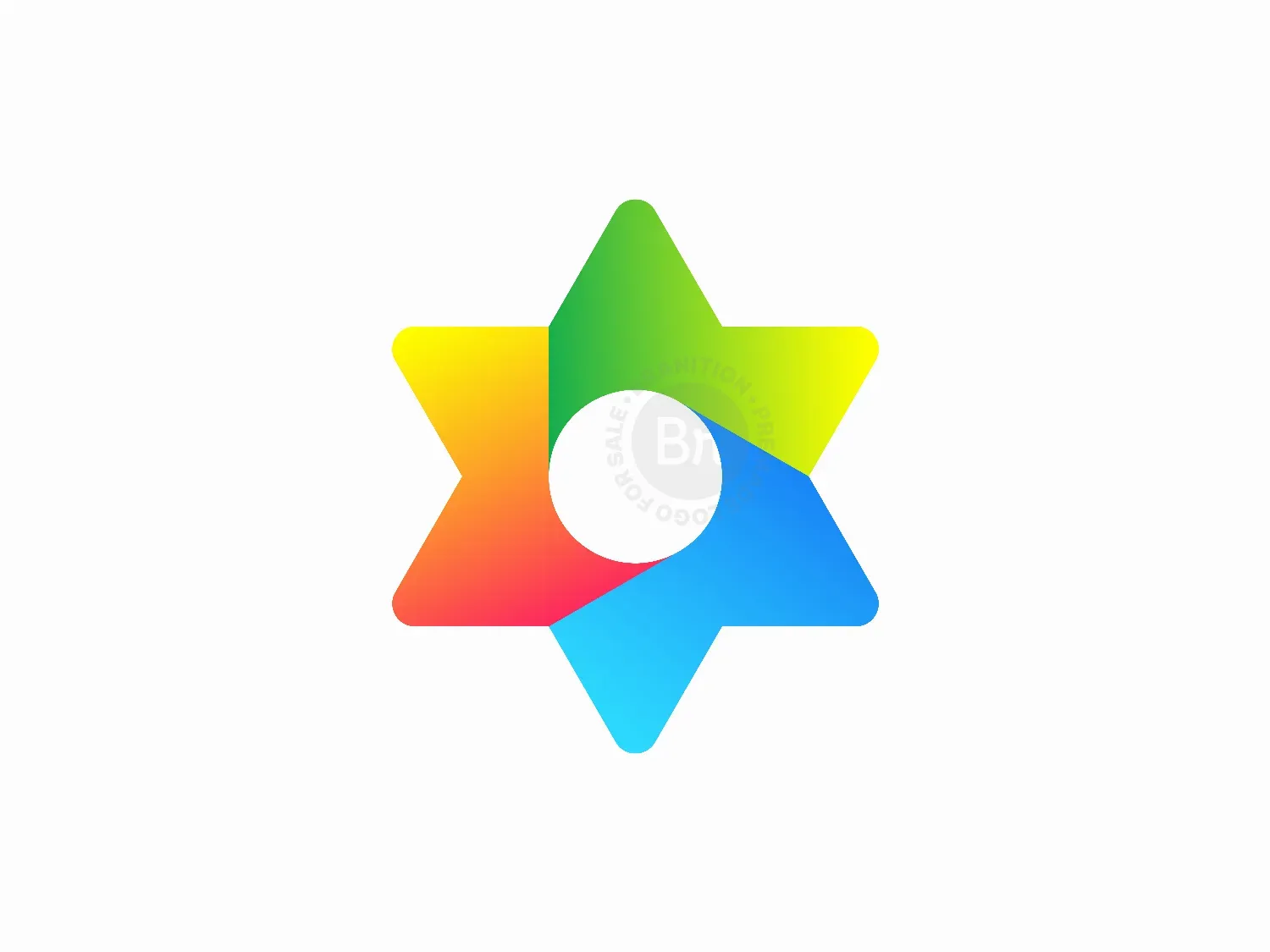 Abstract Triangle, Star Logo Mark