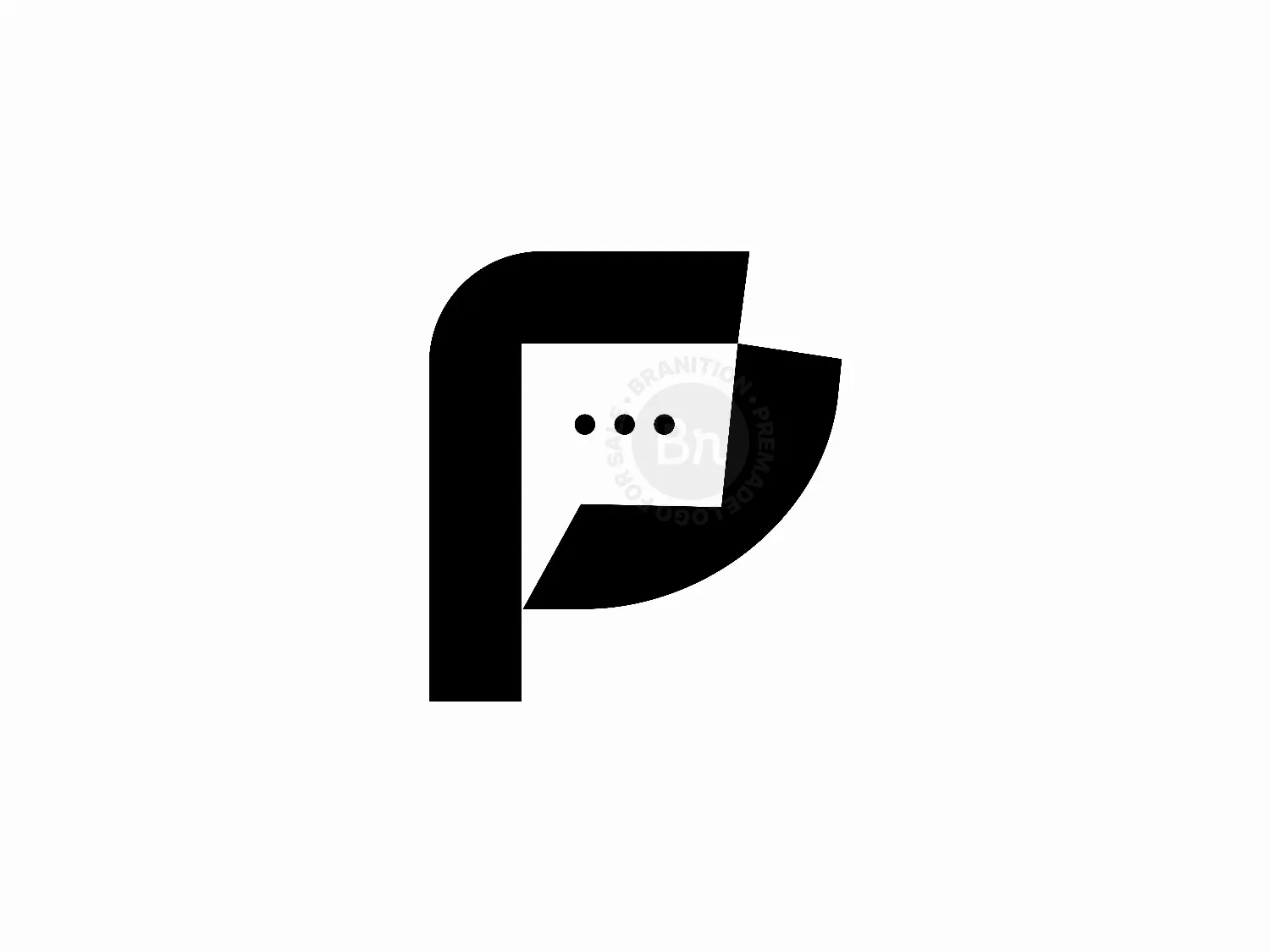 P Letter Logo With Chat - P Logo - Chat Logo