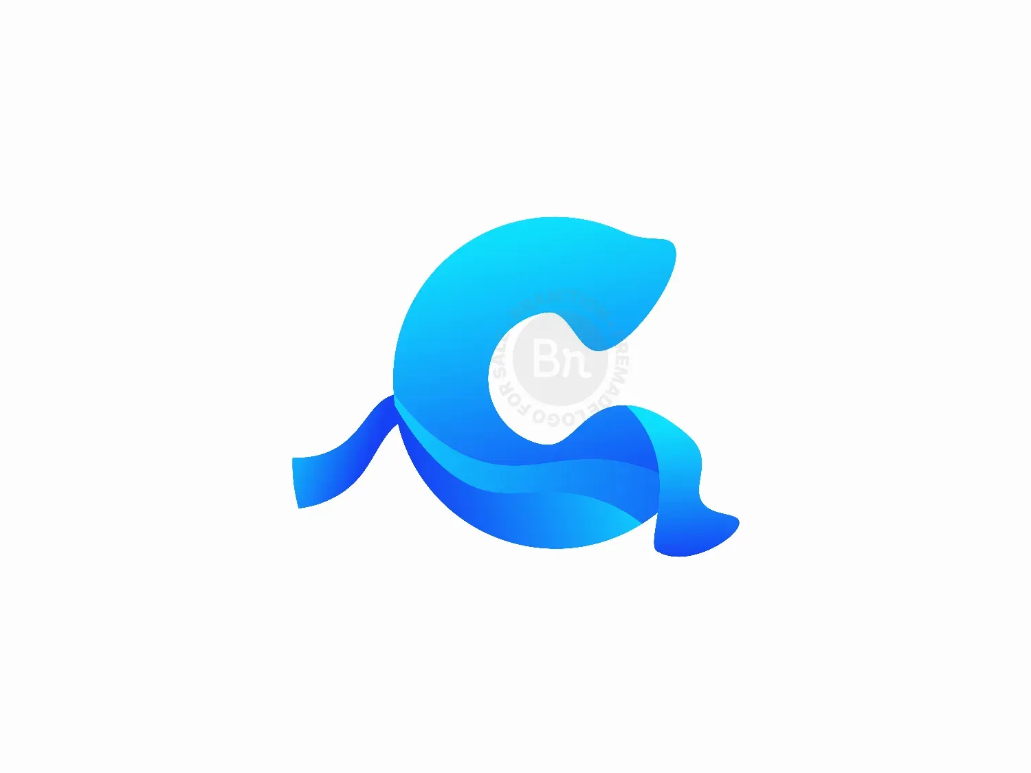 C Letter Wave Logo Design