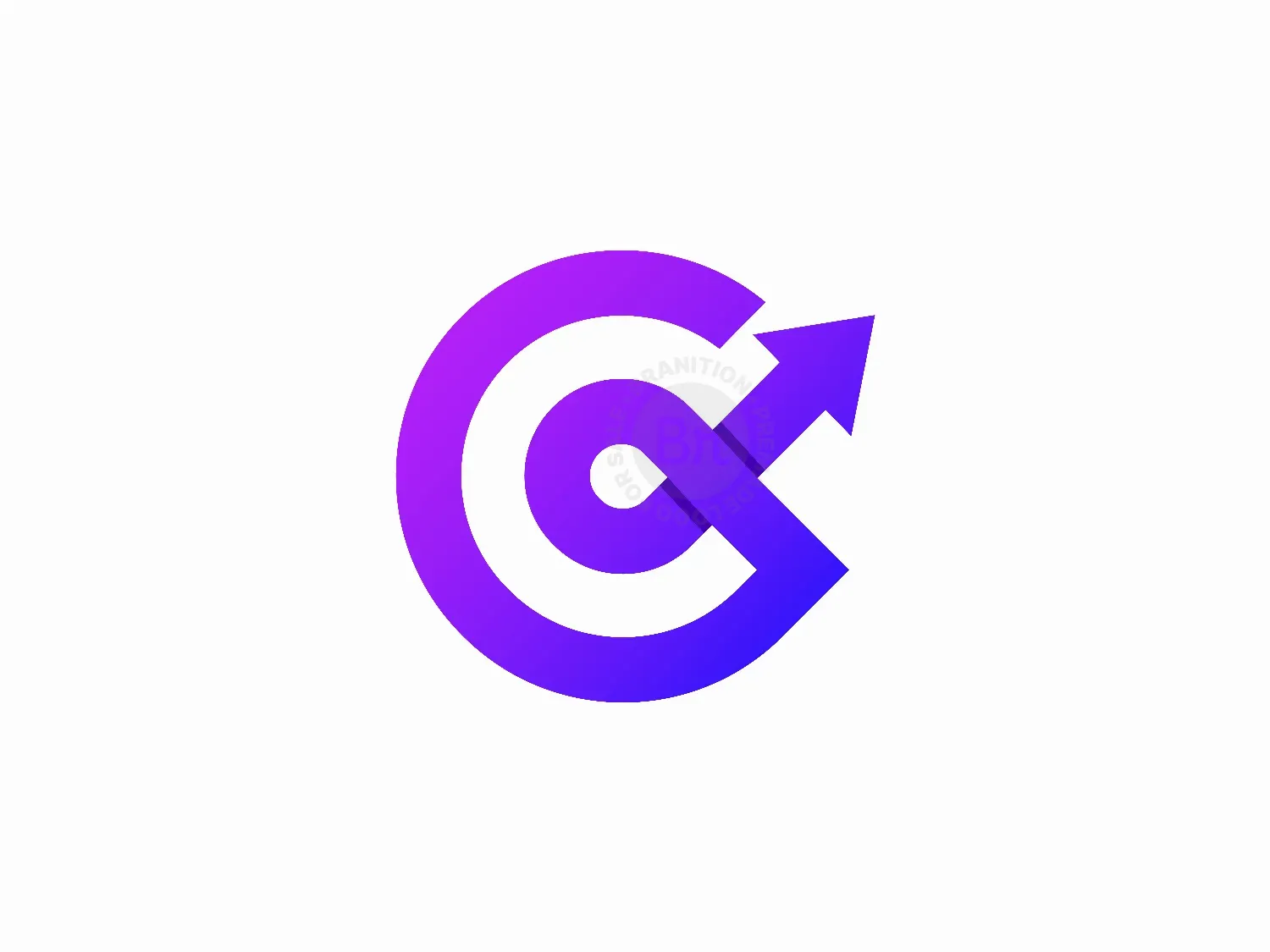 Letter G Logo With Arrow - Marketing Logo