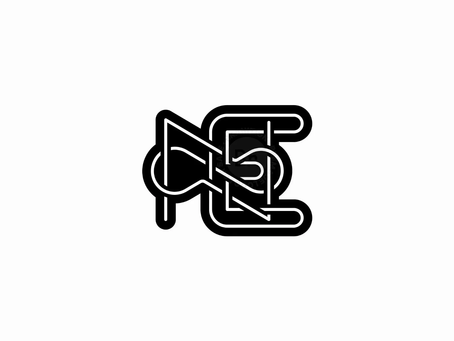 EN Or NE Infinity Monogram Logo For Sale