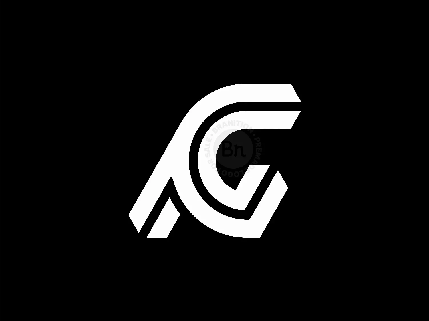 Letter FG Initial GF Geometric Logo