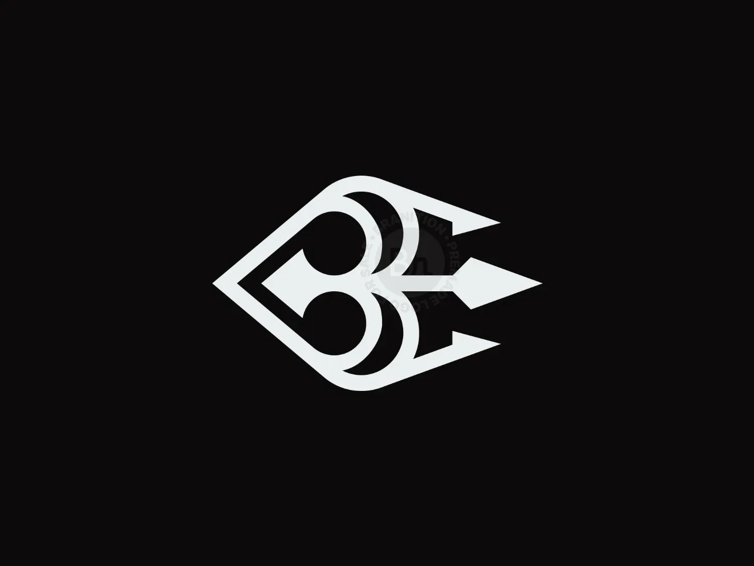 Luxury Love Trident Mark Logo