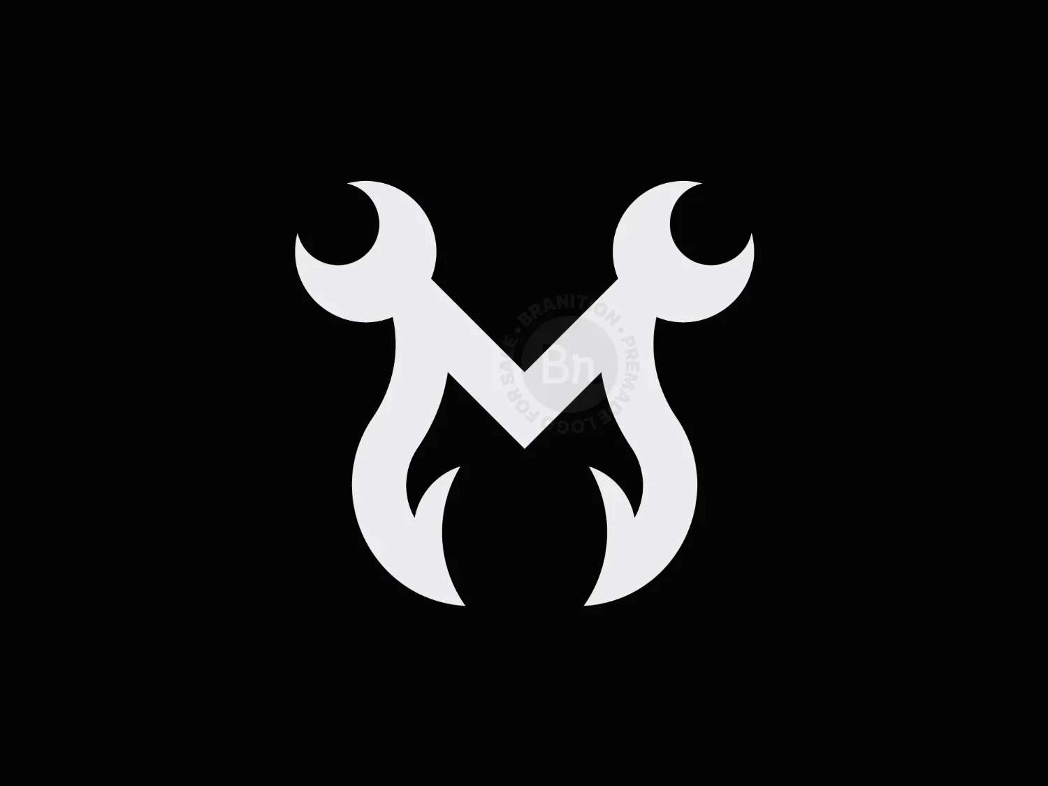 Elegant Repair Wrench Letter M Logo