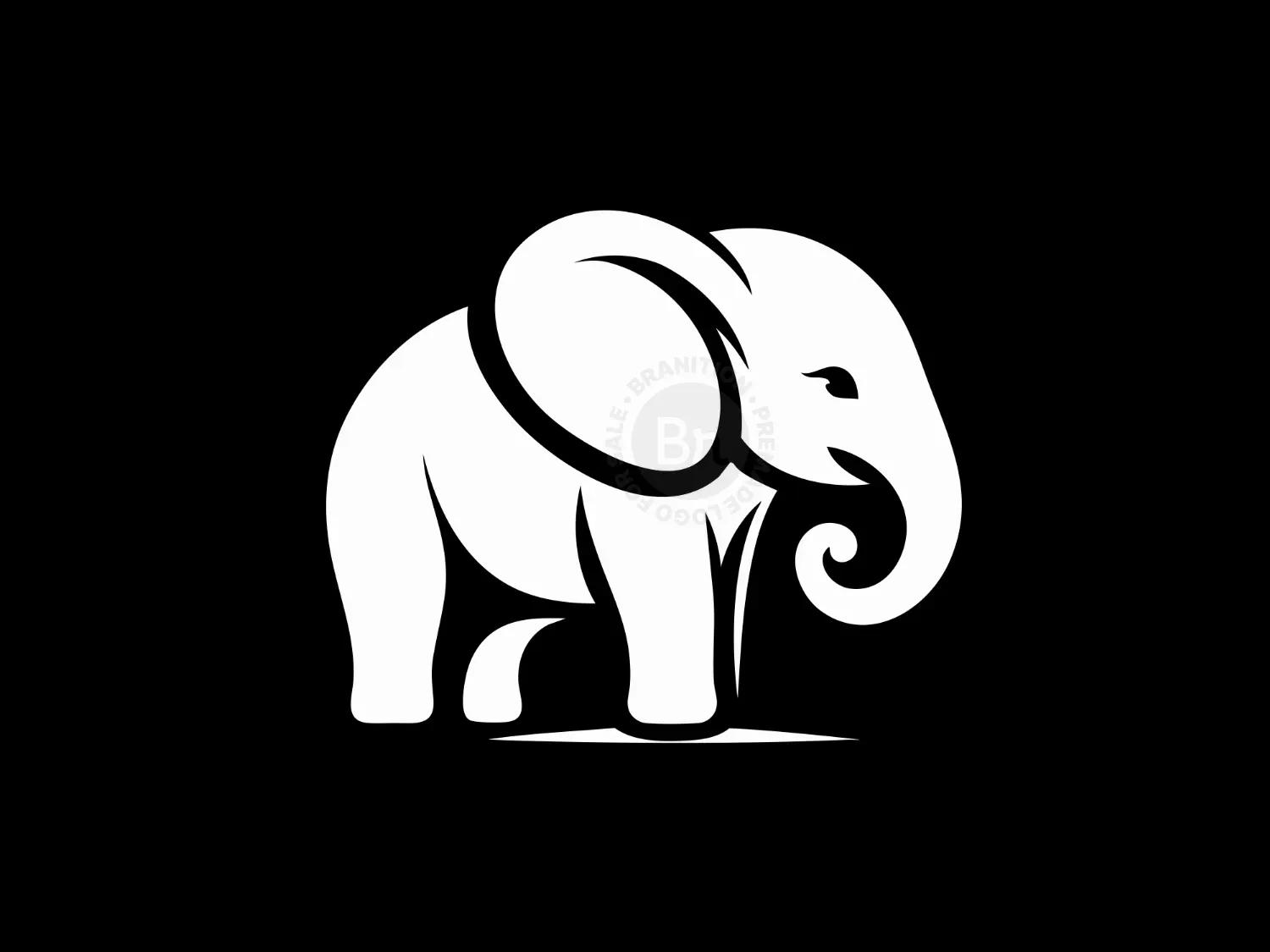 Elegant And Modern Baby Elephant Logo