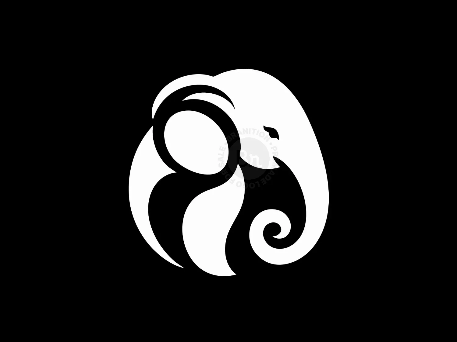 Abstract And Modern Baby Elephant Logo