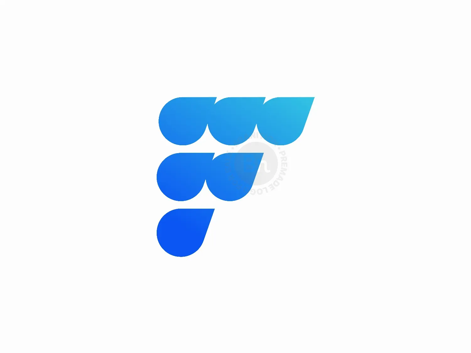 Abstract Modern Letter F Logo Design