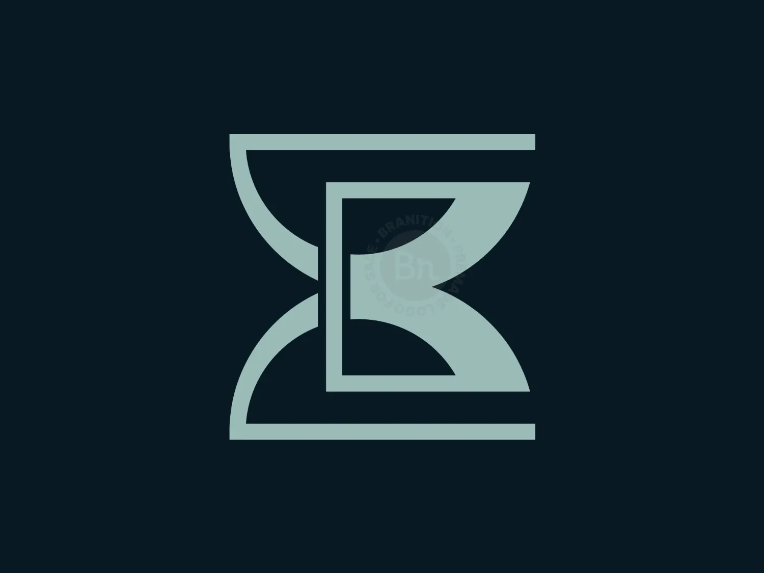 Letter EG Or GE Hourglass Logo