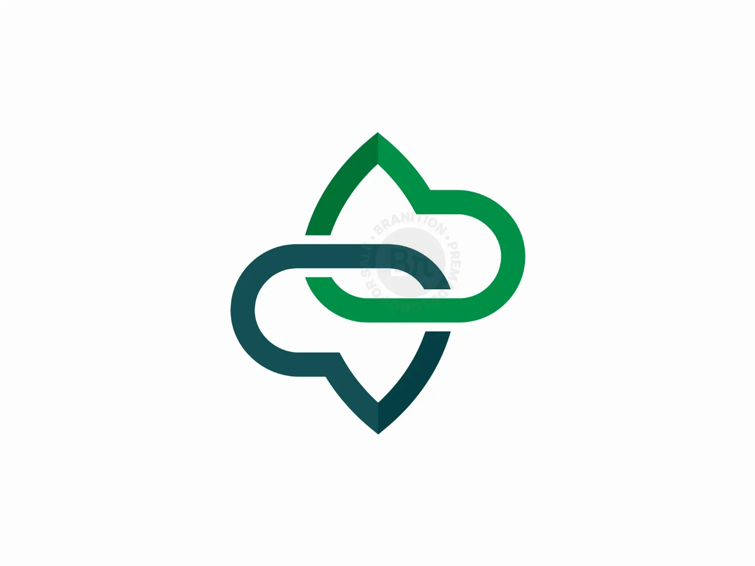 Letter S Chat Leaf Logo