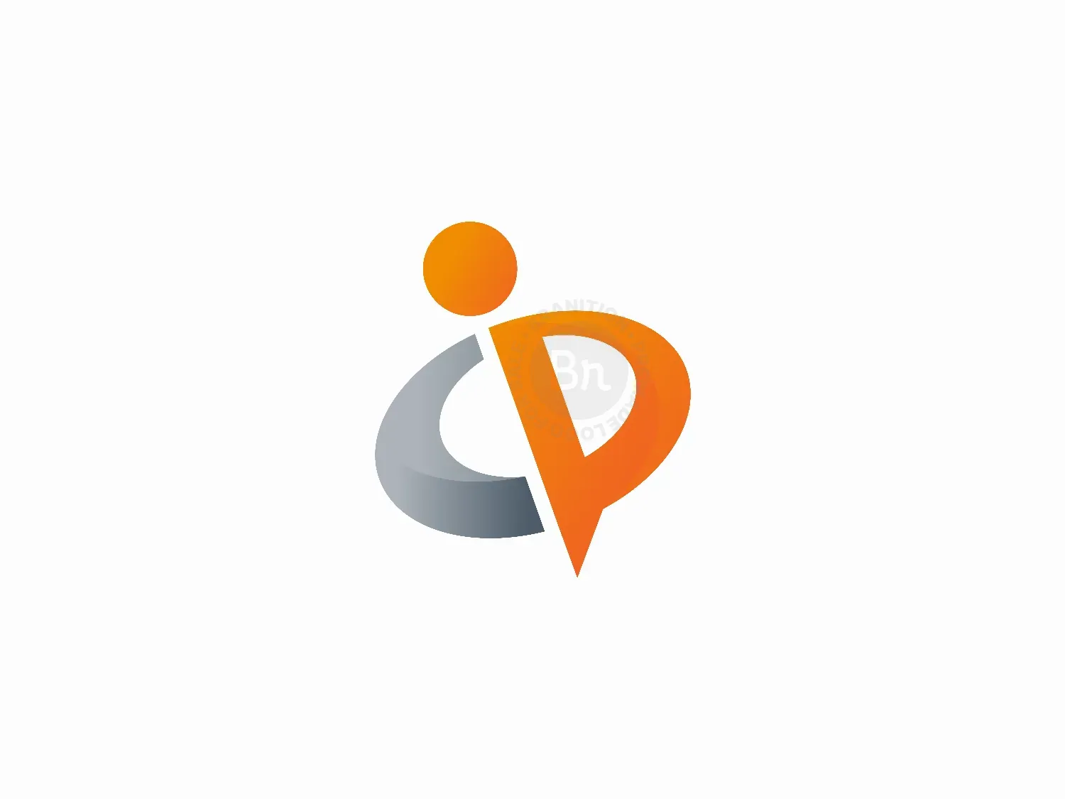 Abstract Modern Letter CP Man Logo Design