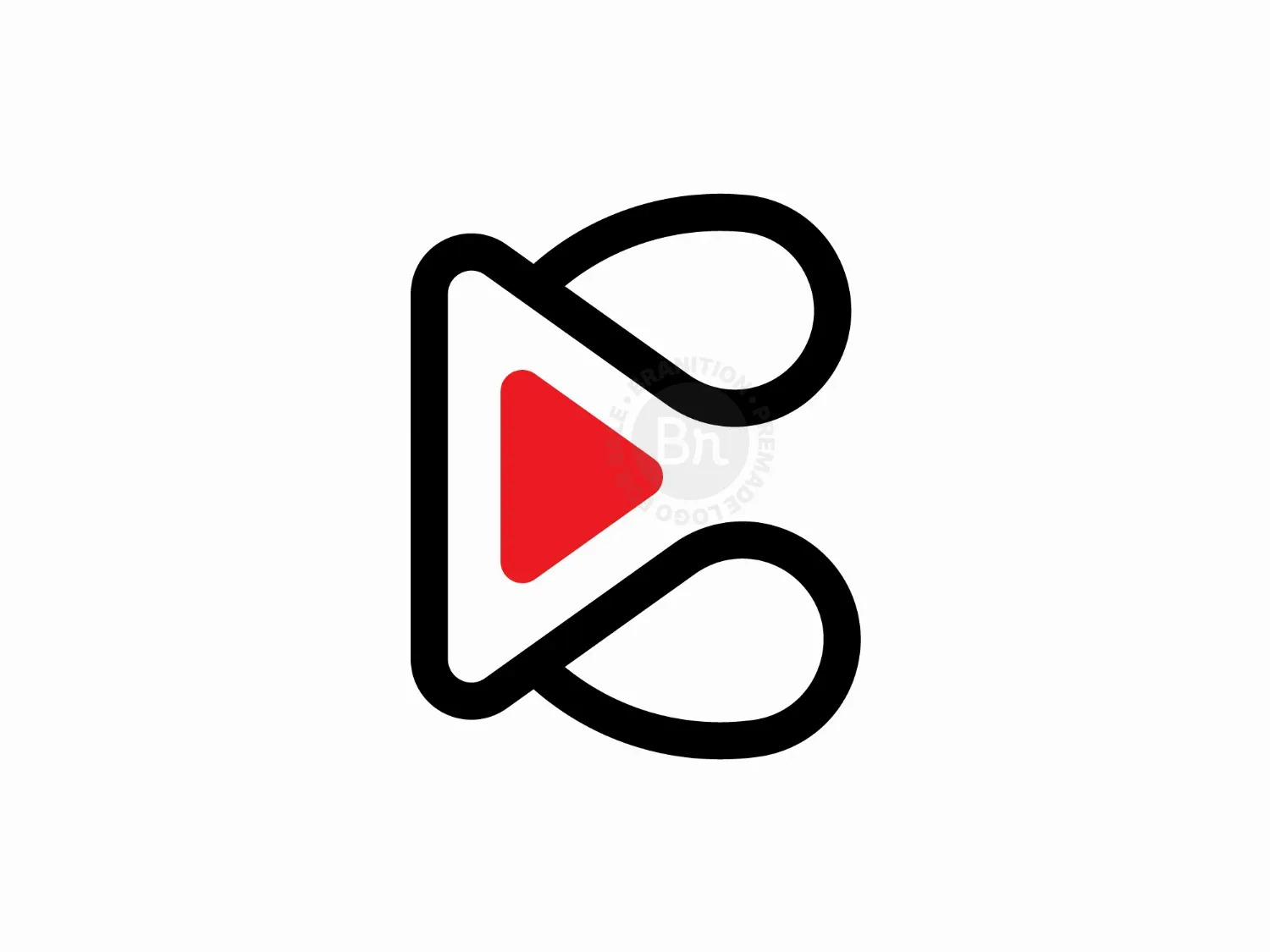 Minimalist C Play Logo