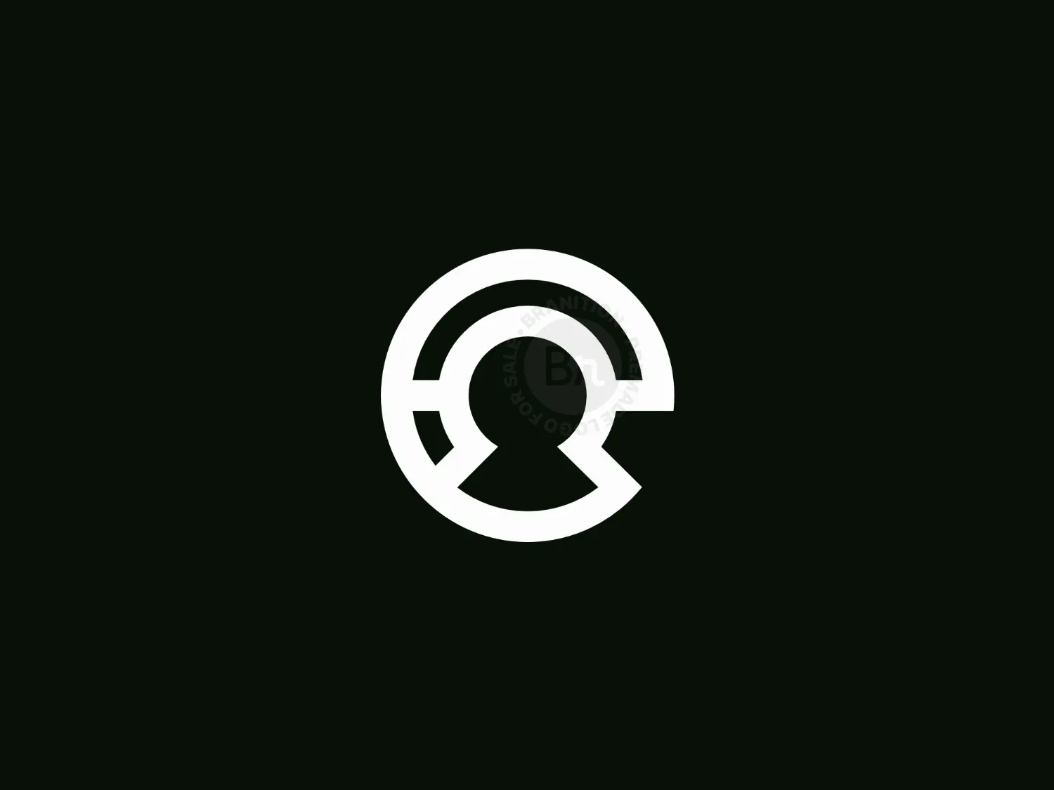 Minimalist Keyhole And Circuit-Inspired Tech Logo