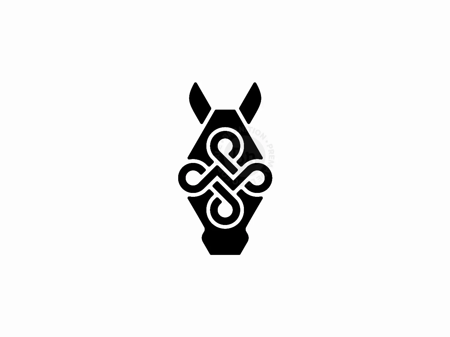 Letter N Horse Infinity Logo