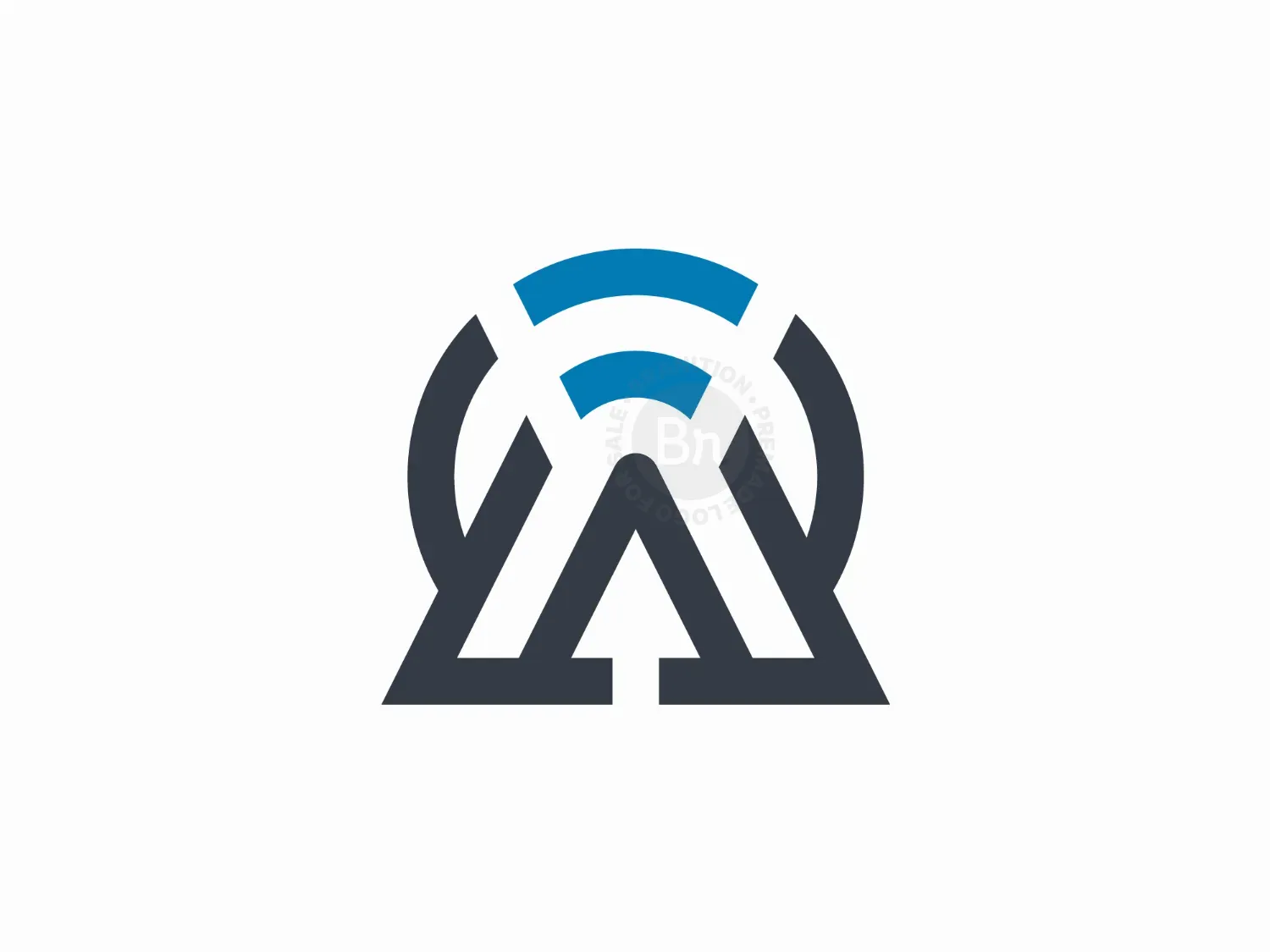Letter A Wifi Logo