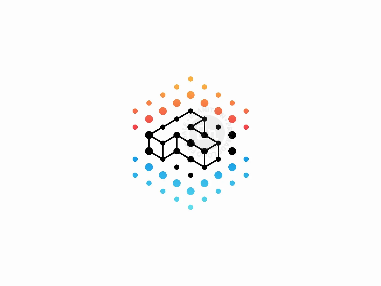 Letter T Dots Logo