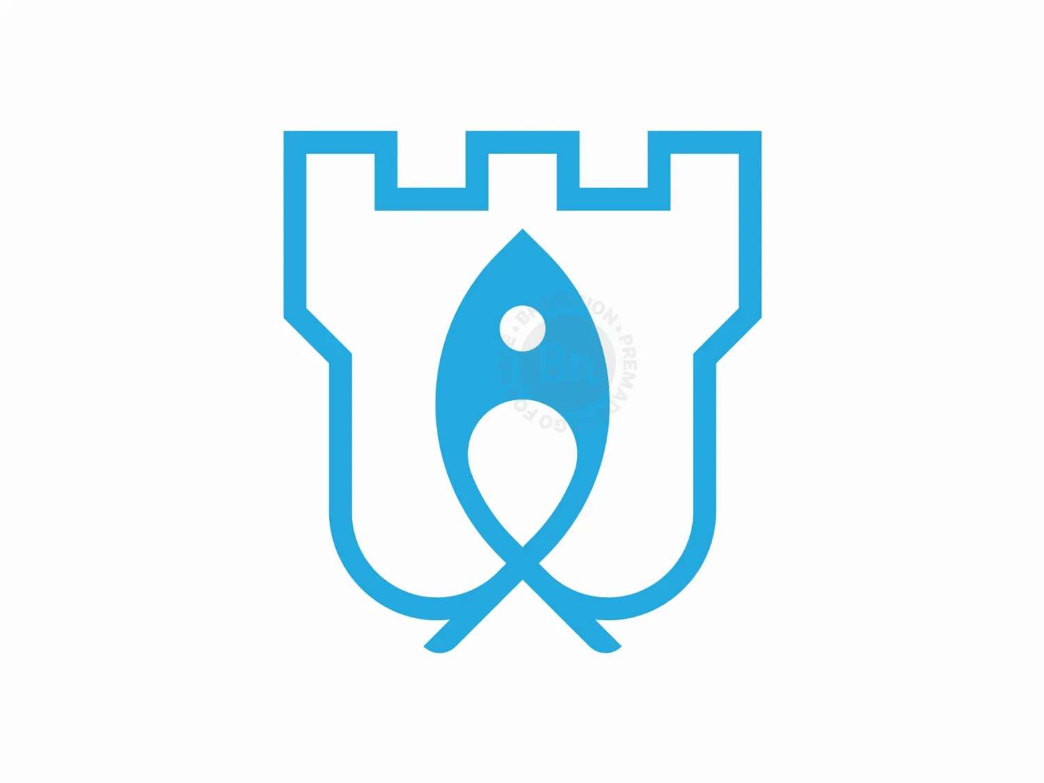 Modern Fish Castle Logo