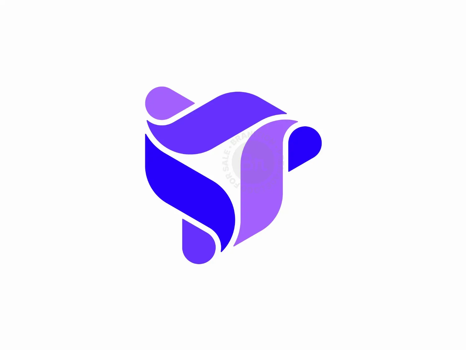 Abstract Flow Geometric Logo Mark