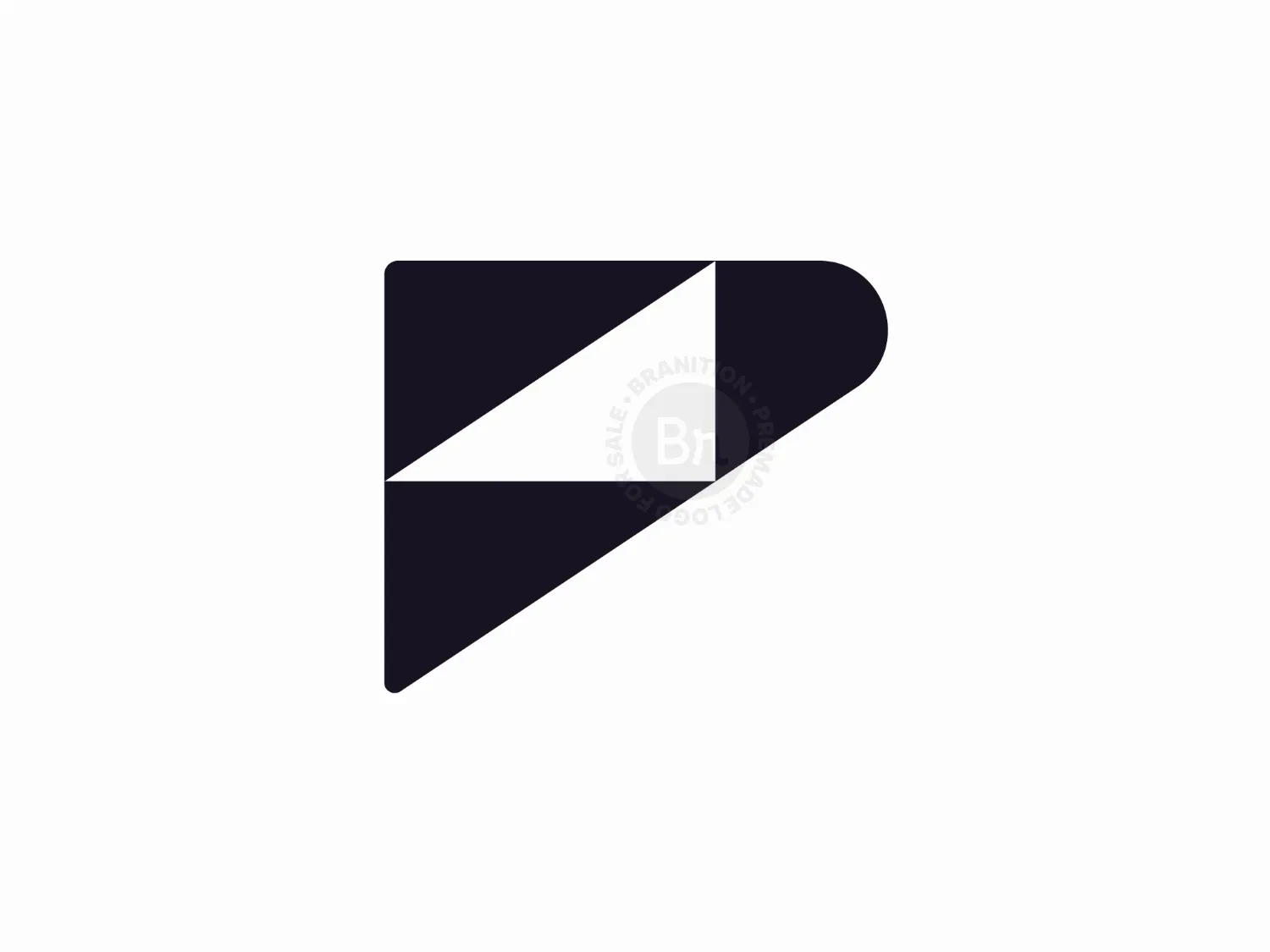 Abstract Letter P Logo Mark