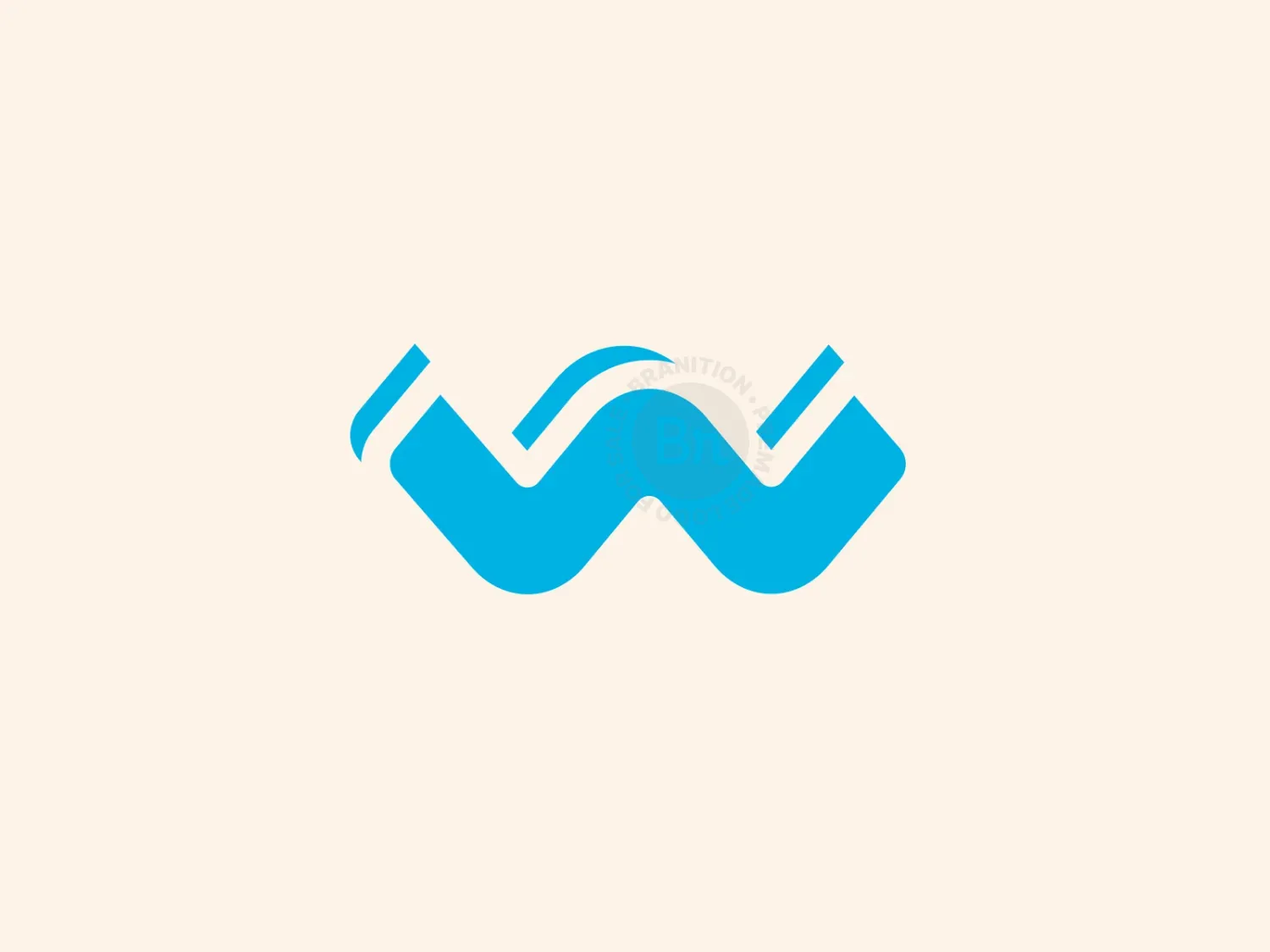 Wavy W Letter Initial