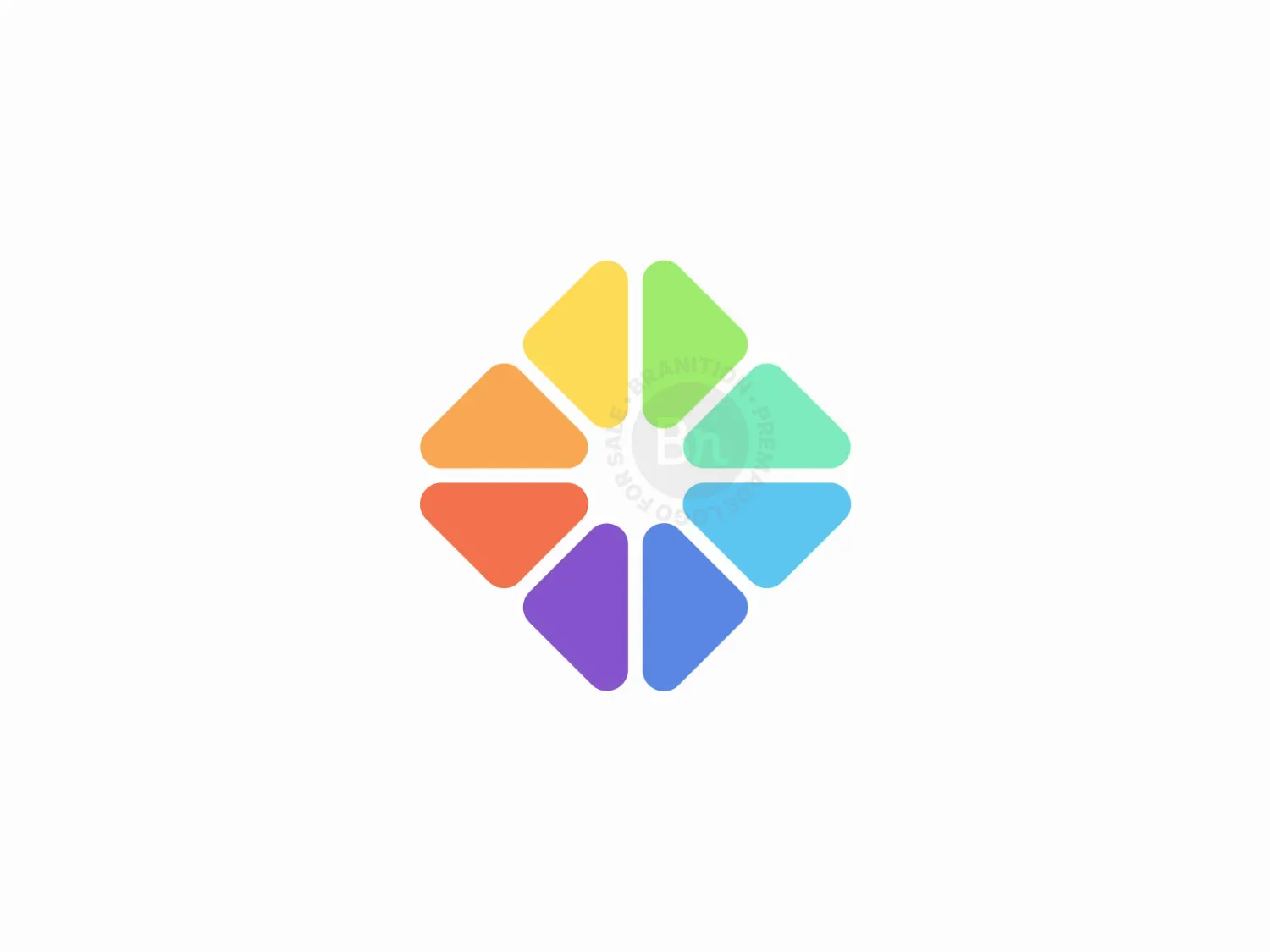 Abstract Colorful Sun Rays Logo