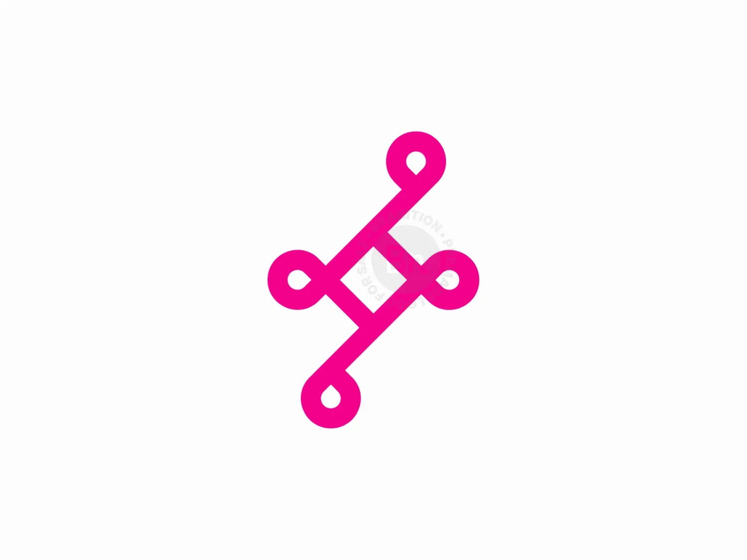 Abstract Digital H Lettermark