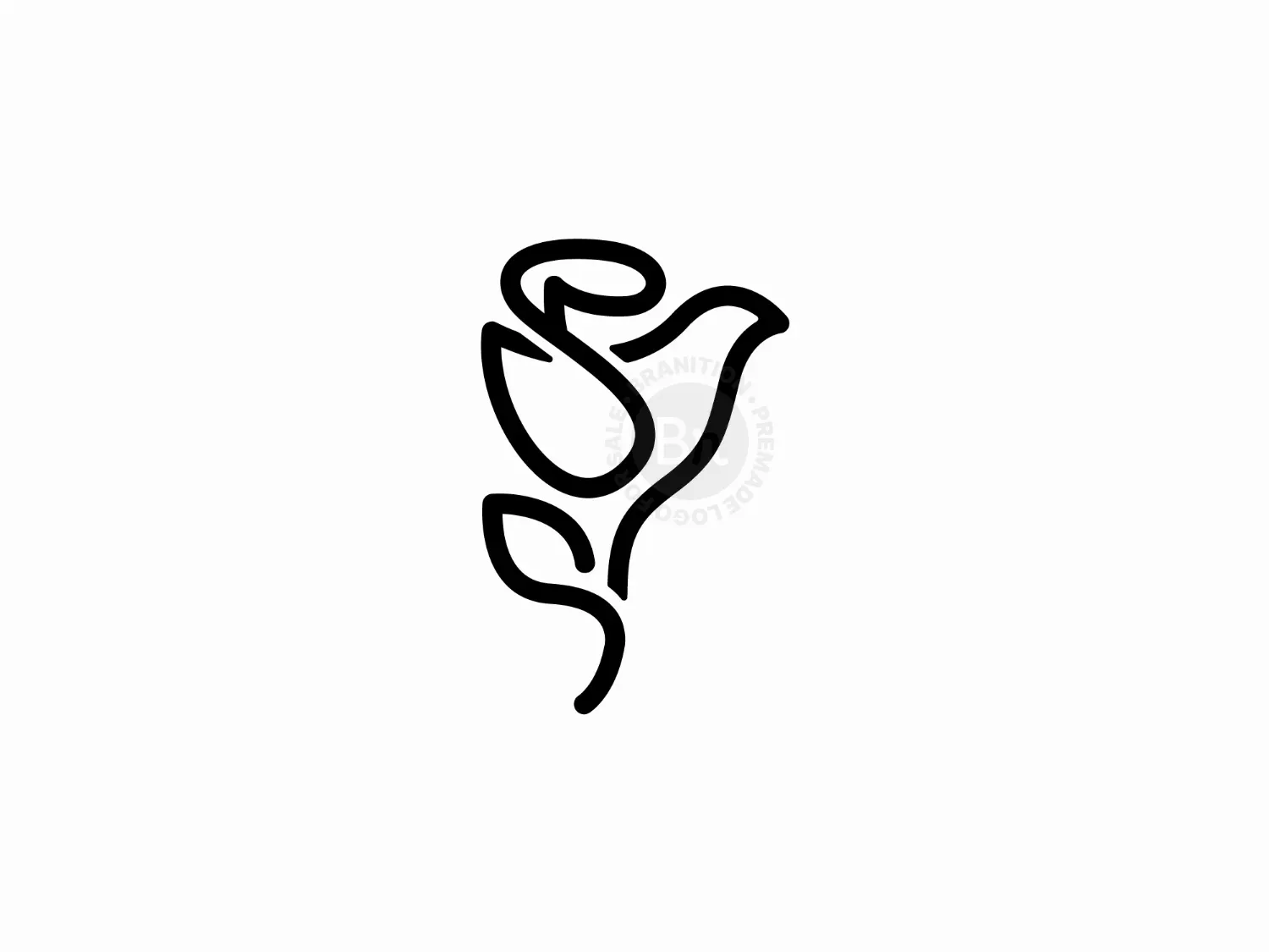 Rose Bird Minimalist Logo