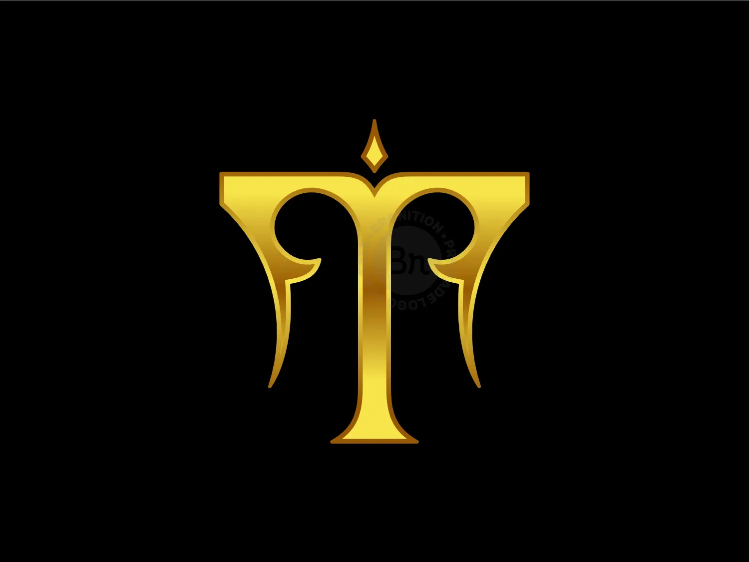 Gold T Letter Logo