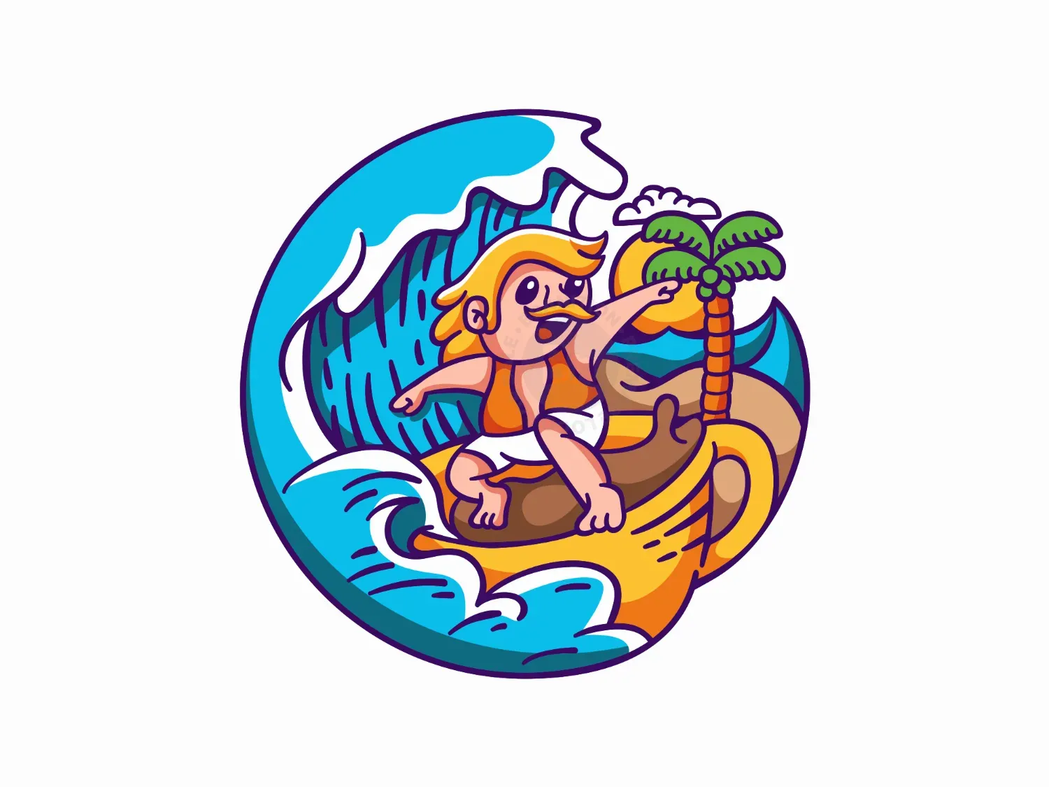 Wave Coffee Boat Logo
