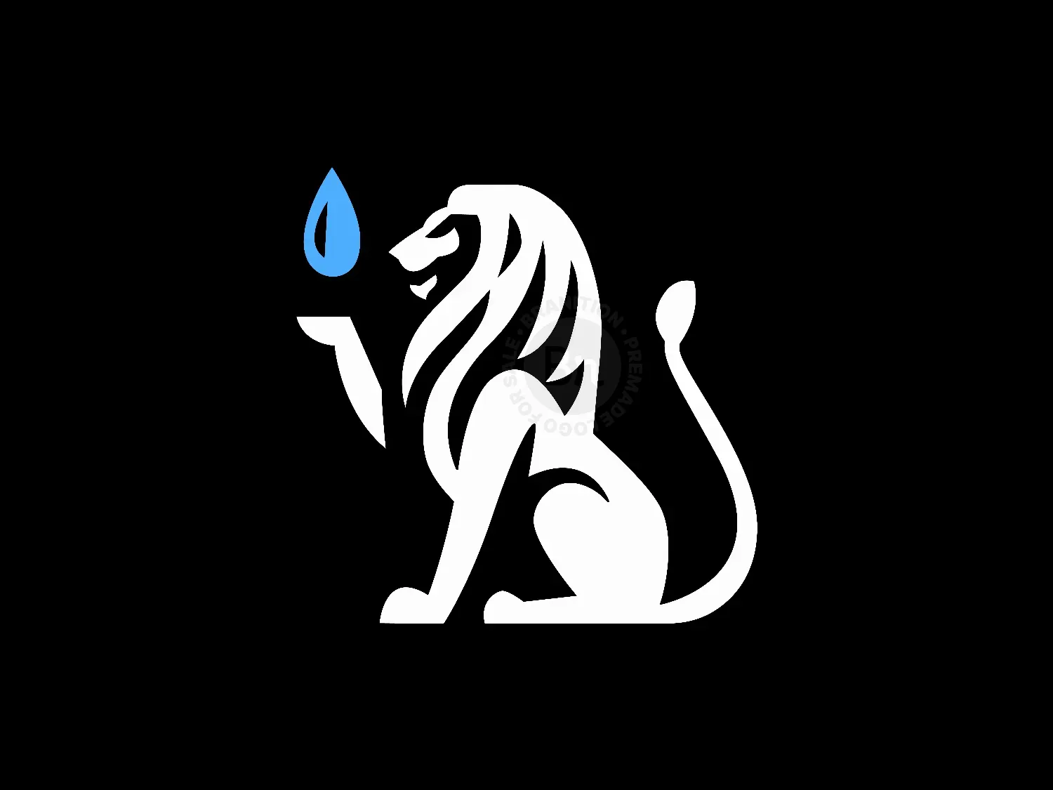 Lion Taking A Drop