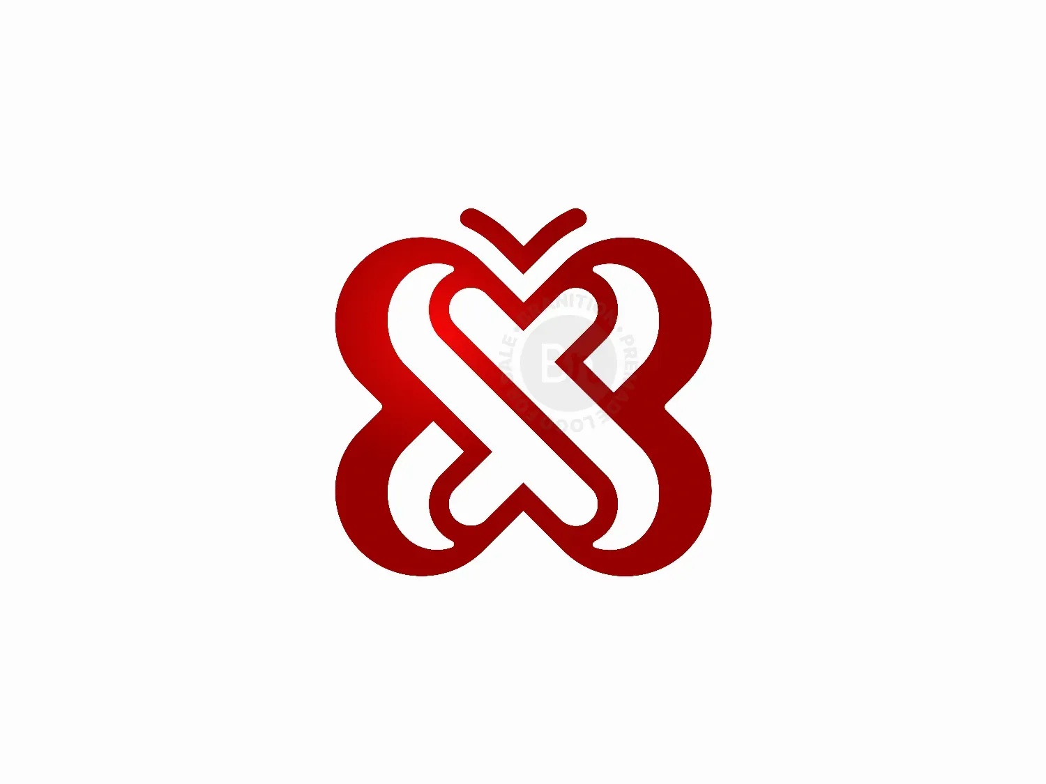 Letter X Butterfly Logo