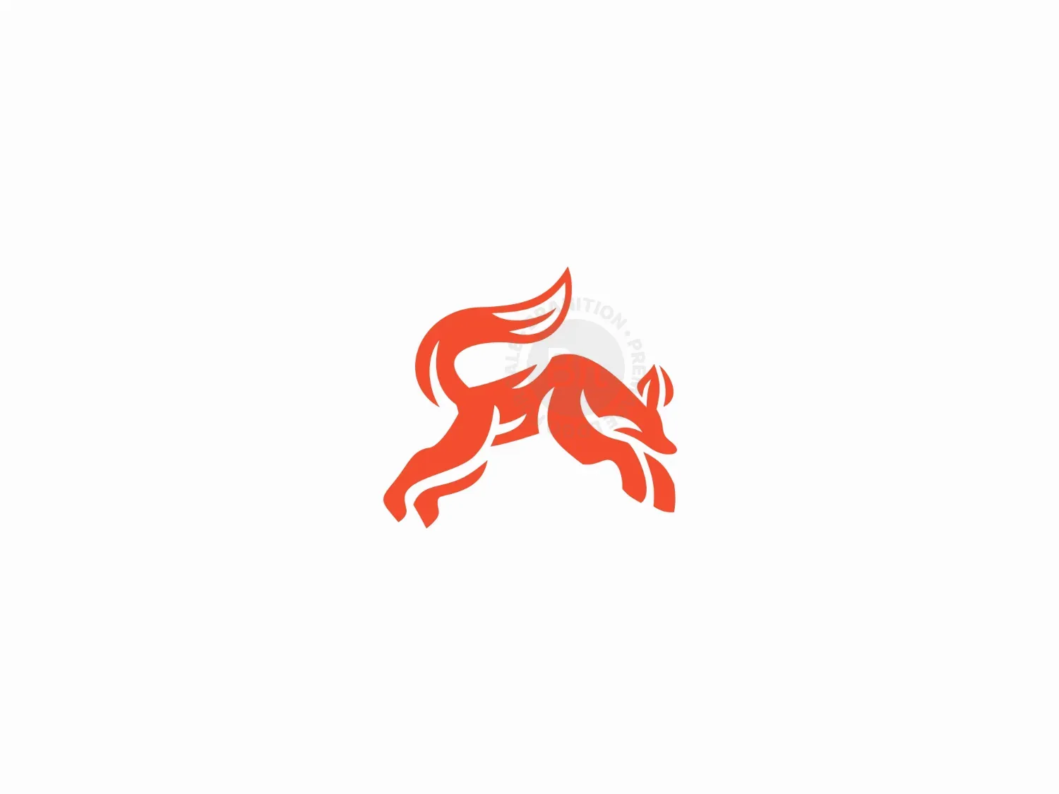 Unique Jumping Fox Logo