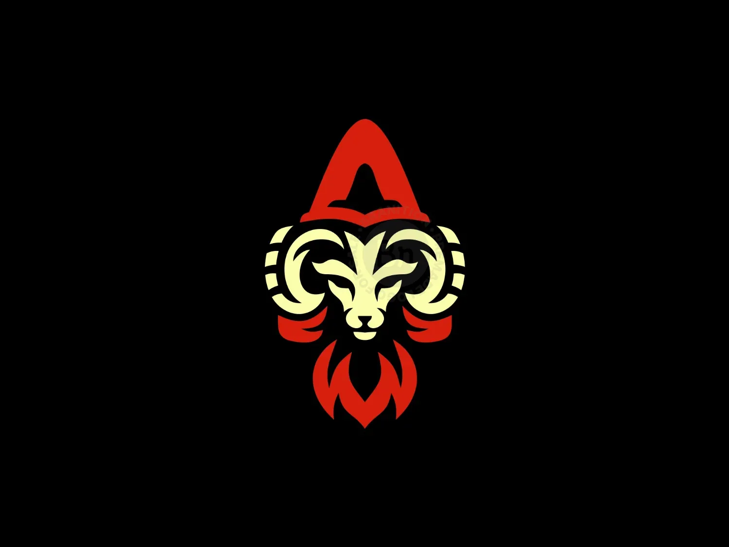 Letter A Goat Logo