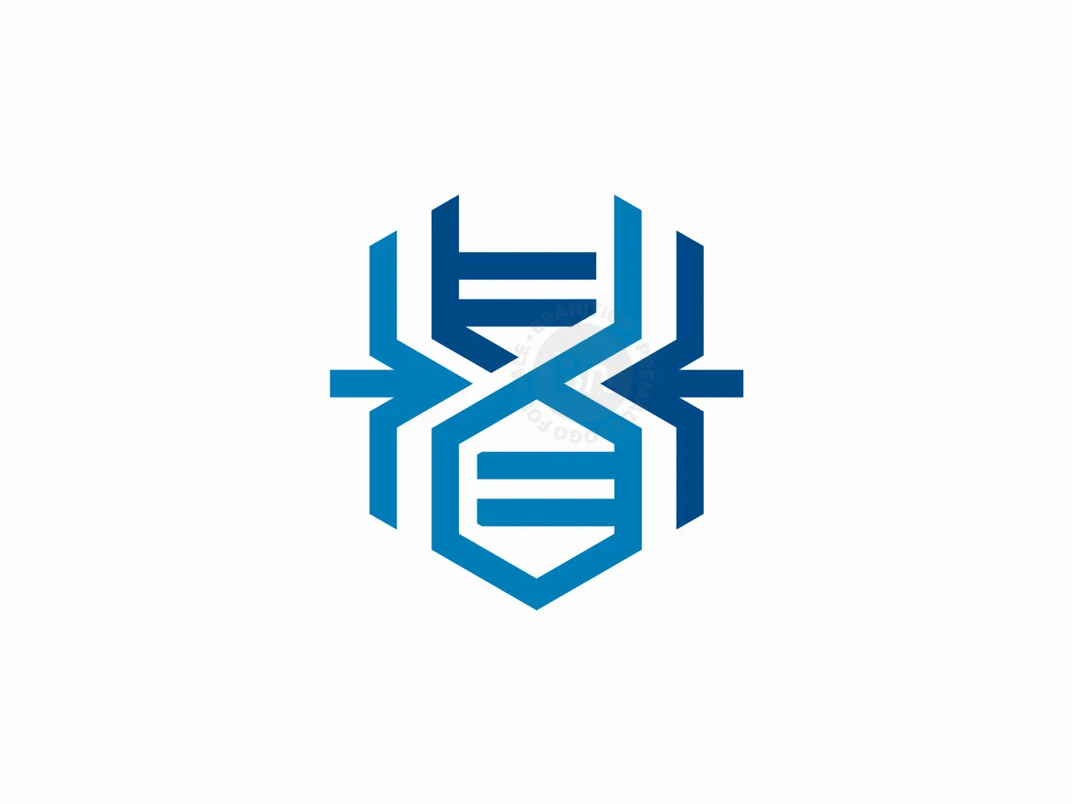 Hexagonal Spider DNA Logo
